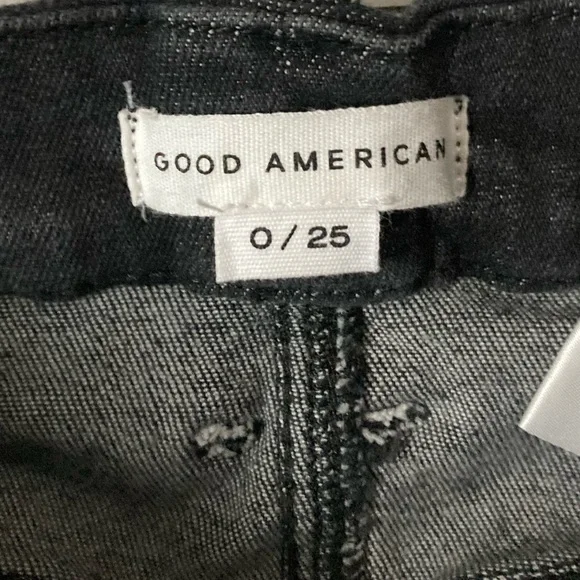 NWT Good American Women’s Black Size 0/25 Jeans - Picture 2 of 7